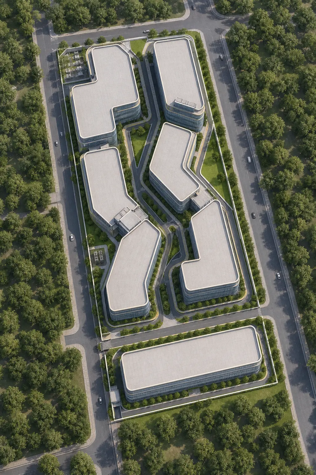 Campus planning study — INTELLION PARK - PROPOSED IT / ITes BUSINESS PARK WITH AMENITIES (RETAIL & FOOD COURT) (indicative)